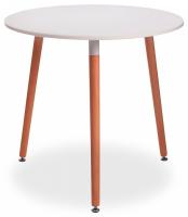 Стол MARS (mod. T1004) МДФ/дерево, 80 х 80 х 75 см , White (Белый) / Natural (натуральный) фото Стол MARS (mod. T1004) МДФ/дерево, 80 х 80 х 75 см , White (Белый) / Natural (натуральный). Фото №1