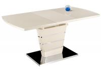 Стол стеклянный Space 120 бежевый фото Стол стеклянный Space 120 бежевый. Фото №1