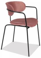 Кресло VAN HALLEN (mod. 2433S) ткань/металл, 54,5х53,5/76 см, высота до сиденья 46 см, коралловый/черный (поставляется по 2 шт) фото Кресло VAN HALLEN (mod. 2433S) ткань/металл, 54,5х53,5/76 см, высота до сиденья 46 см, коралловый/черный (поставляется по 2 шт). Фото №1