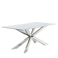 Стол T088 (180) камень белый матовый Calacata фото Стол T088 (180) камень белый матовый Calacata. Фото №1