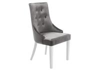 Стул деревянный Elegance white / fabric grey фото Стул деревянный Elegance white / fabric grey