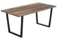 Стол деревянный Эльпатия 150 дуб велингтон / черный матовый. Фото №1