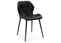 Стул Вальд экокожа черный / черный глянец. Фото №1