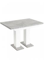 Стол Clyde 110-168*75 бетон/белый фото Стол Clyde 110-168*75 бетон/белый. Фото №1