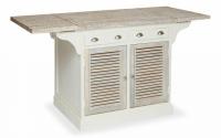 Кухонный остров Secret De Maison RIVIERA ( mod.2328 ) дерево манго, 95х100(181)х80см, Antique white/white wash Кухонный остров Secret De Maison RIVIERA ( mod.2328 ) дерево манго, 95х100(181)х80см, Antique white/white wash. Фото №1