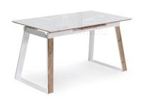 Стол Авлида белый / дуб монтана фото Стол Авлида белый / дуб монтана