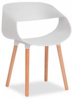 Стул  QXX  (mod. C1058) пластик/дерево, 54 х 56 х 78 см, белый 018 /натуральный  (поставляется по 4 шт) Стул  QXX  (mod. C1058) пластик/дерево, 54 х 56 х 78 см, белый 018 /натуральный  (поставляется по 4 шт). Фото №1