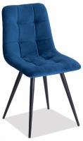 Стул CHILLY (mod. 7095) ткань/металл, 53х47х88 см, высота до сиденья 50 см, синий barkhat 29/черный (поставляется по 4 шт)