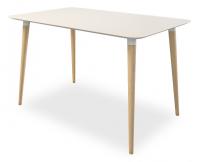 Сканди 1 Стол (обеденный) белый/светлый лак. Фото №1