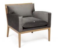 Кресло Secret de Maison POPAYAN ( mod. 20-29) красное дерево/ ткань флок (vittoria noire), 79*81*78 см, Античный дуб/ ткань серая