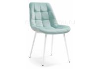 Стул Келми микровелюр светло-голубой / белый глянец Стул Келми микровелюр светло-голубой / белый глянец