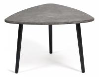 Стол журнальный TROYA МДФ/дерево, 70*73*48 см, Серый бетон (ножки черные) фото Стол журнальный TROYA МДФ/дерево, 70*73*48 см, Серый бетон (ножки черные). Фото №1