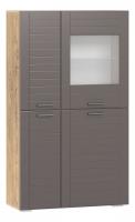 Шкаф комбинированный  Livorno  НМ 011.48-01, Софт Графит, Дуб Бунратти. Фото №1