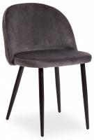 Стул MELODY (mod. 4997) металл/вельвет, 52х49х78см, серый/черные ножки (поставляется по 4 шт)