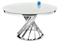 Стол стеклянный Twist steel / white фото Стол стеклянный Twist steel / white. Фото №1