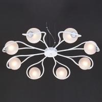 Подвесная люстра Eurosvet Camomile 70089/8 белый с серебром фото Подвесная люстра Eurosvet Camomile 70089/8 белый с серебром. Фото №1