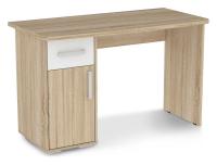 Лайт-1 Стол компьютерный 1200  дуб сонома/белый. Фото №1