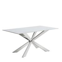 Стол T088 (160) камень белый матовый Calacata фото Стол T088 (160) камень белый матовый Calacata. Фото №1