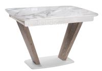 Стол Петир дуб с пилением / белая шагрень Стол Петир дуб с пилением / белая шагрень