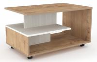 Стол журнальный Bora-Bora НМ 011.41 Белый текстурный/Дуб Бунратти фото Стол журнальный Bora-Bora НМ 011.41 Белый текстурный/Дуб Бунратти