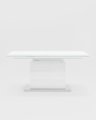 Стол обеденный Глазго раскладной 160-215*90 глянцевый белый фото Стол обеденный Глазго раскладной 160-215*90 глянцевый белый. Фото №4