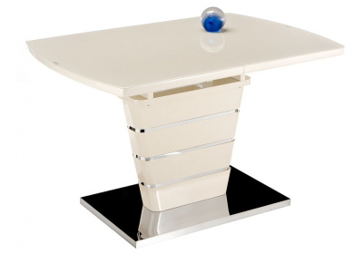 Стол стеклянный Space 120 бежевый фото Стол стеклянный Space 120 бежевый. Фото №2