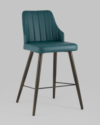 Стул полубарный Коналл экокожа темно-синий. Фото