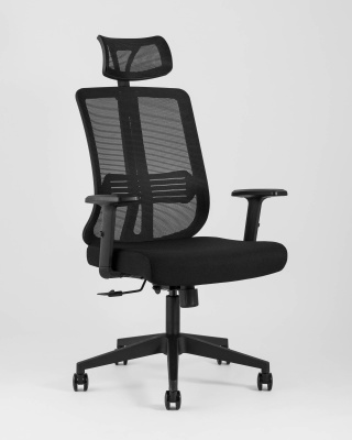 Кресло руководителя TopChairs Post черное фото Кресло руководителя TopChairs Post черное. Фото №3