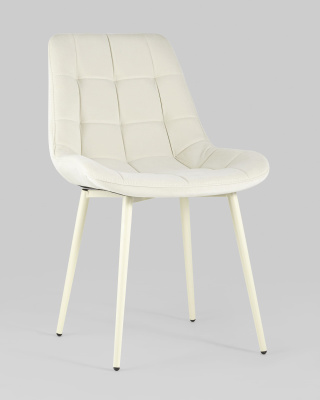 Стул Флекс велюр светло-бежевый кремовые ножки фото Стул Флекс велюр светло-бежевый кремовые ножки. Фото №3