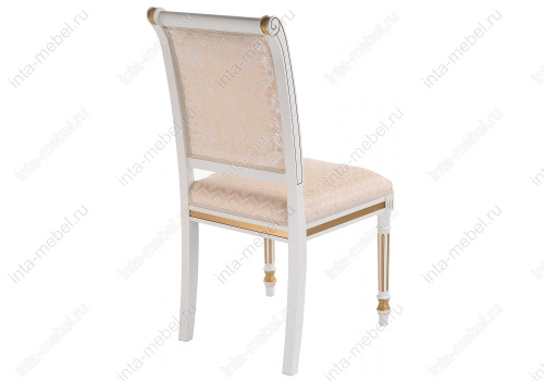 Стул деревянный Рембрандт молочный с золотой патиной. Фото №4