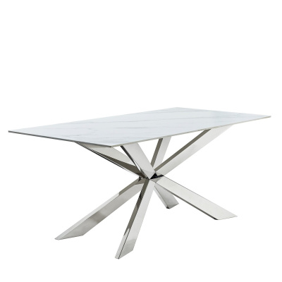 Стол T088 (180) камень белый матовый Calacata фото Стол T088 (180) камень белый матовый Calacata. Фото №2