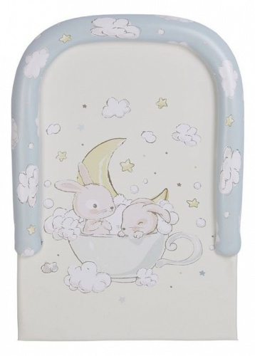 Доска пеленальная Polini kids Зайки на облачках с бортиками,. Фото №1