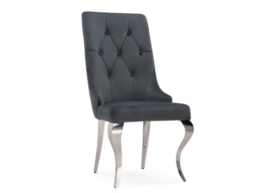 Стул на металлокаркасе Viki dark grey / steel фото Стул на металлокаркасе Viki dark grey / steel. Фото №2