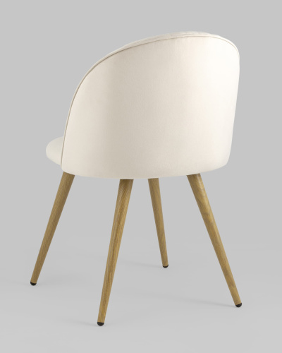 Стул Лион Страйпс велюр кремовый. Фото №7