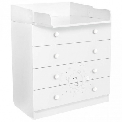 Комод пеленальный Polini kids French 1580 Teddy, белый фото Комод пеленальный Polini kids French 1580 Teddy, белый. Фото №3