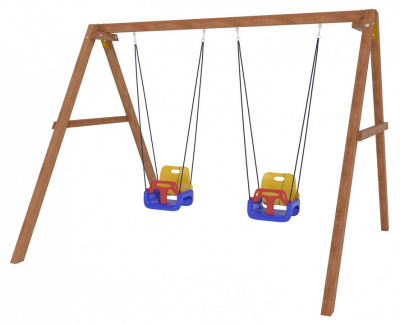 Качели детские Р911-2, коричневый. Фото №3
