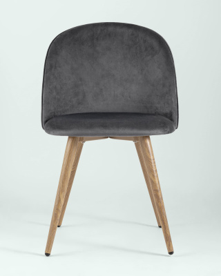 Стул Лион велюр с ромбами серый. Фото