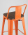 Стул полубарный TOLIX WOOD со спинкой оранжевый глянцевый. Фото №8