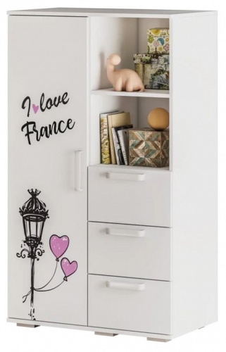 Тумба комбинированная Трио,белый. Фото №1