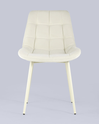 Стул Флекс велюр светло-бежевый кремовые ножки фото Стул Флекс велюр светло-бежевый кремовые ножки. Фото №5