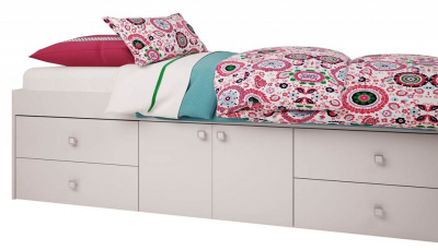 Кровать Polini kids Simple 3100 Н, белый фото Кровать Polini kids Simple 3100 Н, белый. Фото №3