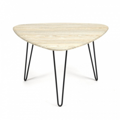 Стол журнальный SODUS МДФ/металл, 70*73*45 см, Скания натуральная (ножки черные) фото Стол журнальный SODUS МДФ/металл, 70*73*45 см, Скания натуральная (ножки черные). Фото №2