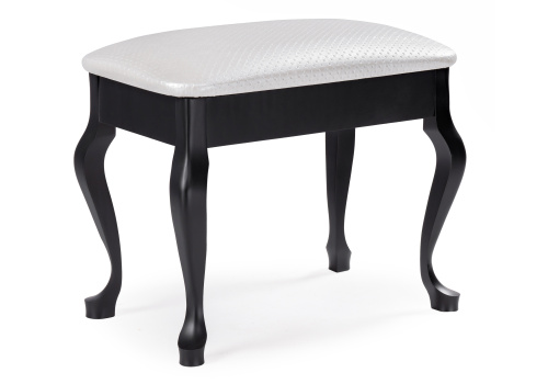 Банкетка Лусте черная / кожзам белый пунто. Фото №2