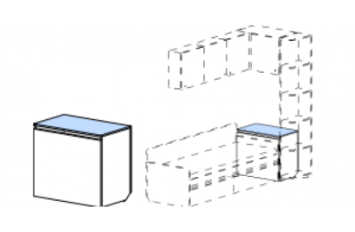 Тумба для белья для формирования углового варианта Силуэт фото Тумба для белья для формирования углового варианта Силуэт. Фото №3