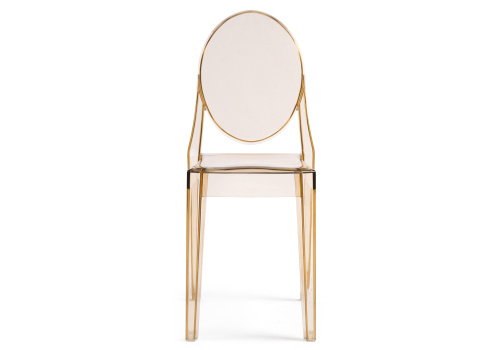 Пластиковый стул Victoria clear brown. Фото №2