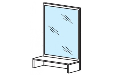 Полка настольная с зеркалом Силуэт. Фото №2