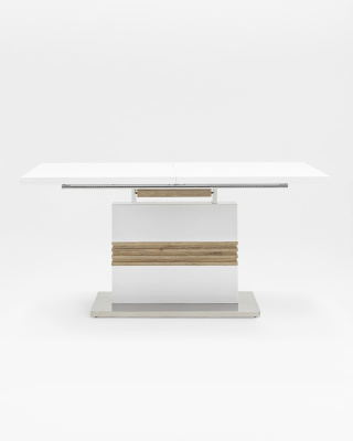 Стол обеденный Тампа раскладной 160-200*90 глянцевый белый фото Стол обеденный Тампа раскладной 160-200*90 глянцевый белый. Фото №4