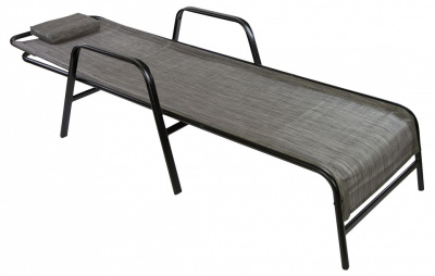 Шезлонг с регулируемой спинкой и подлокотниками ALANYA Черный фото Шезлонг с регулируемой спинкой и подлокотниками ALANYA Черный. Фото №2