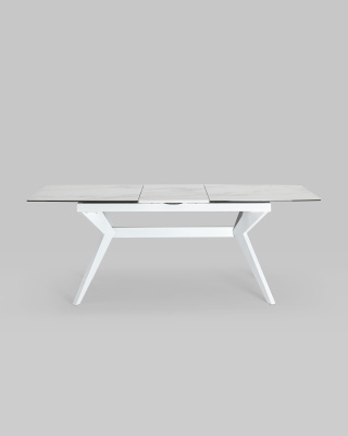 Стол обеденный Аркада раскладной 160-210*90 керамика светлая. Фото №5