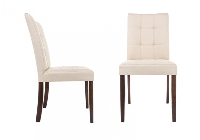 Стул деревянный Madina dark walnut / fabric cream фото Стул деревянный Madina dark walnut / fabric cream. Фото №2